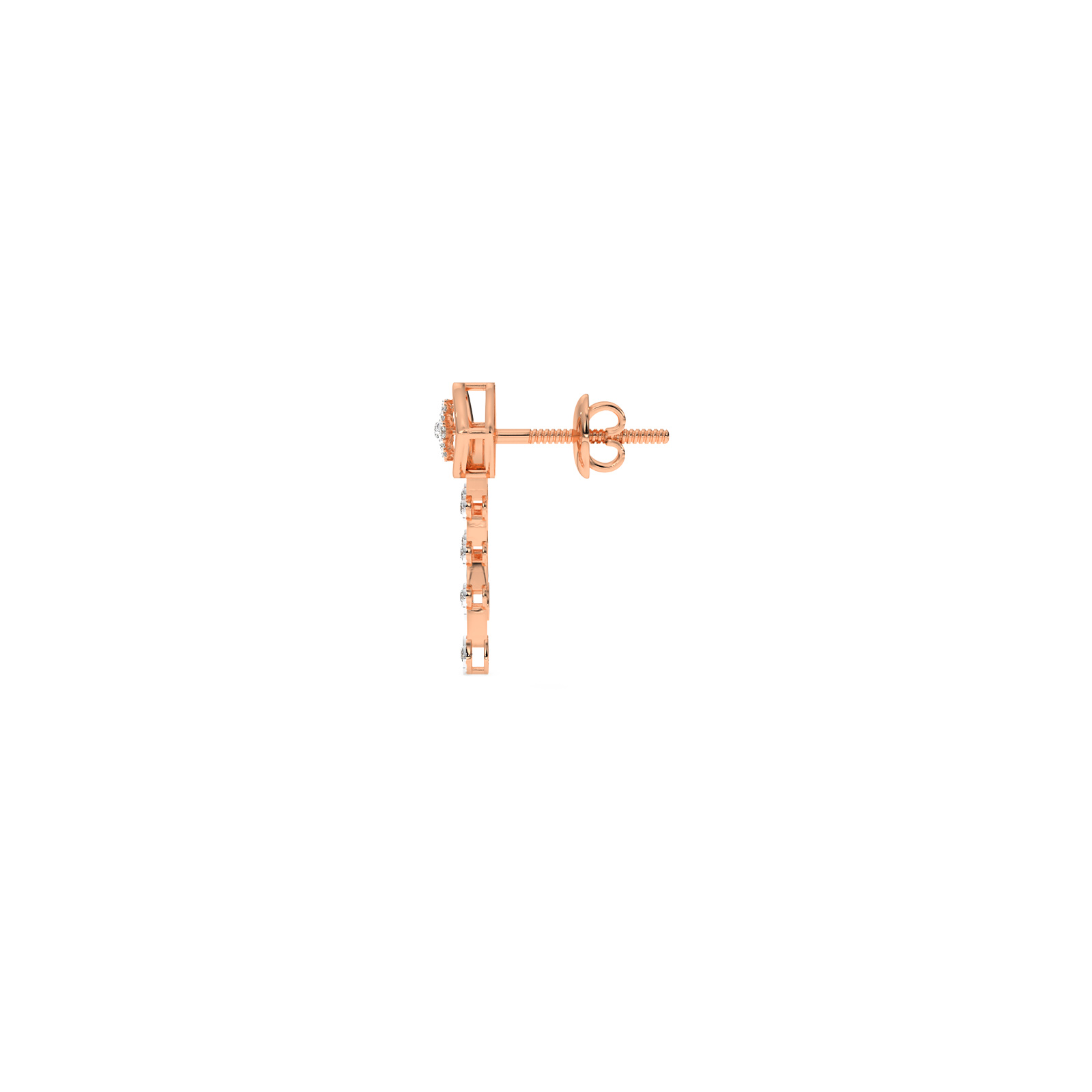 DIAMOND N EARRING 18CT