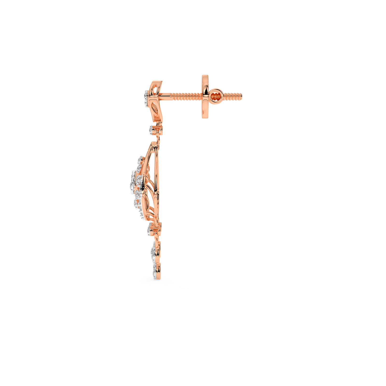 DIAMOND N EARRING 18CT