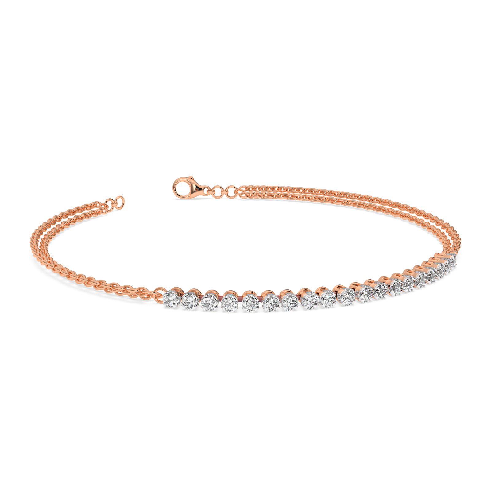 DIAMOND LADIES BRACELET 18CT