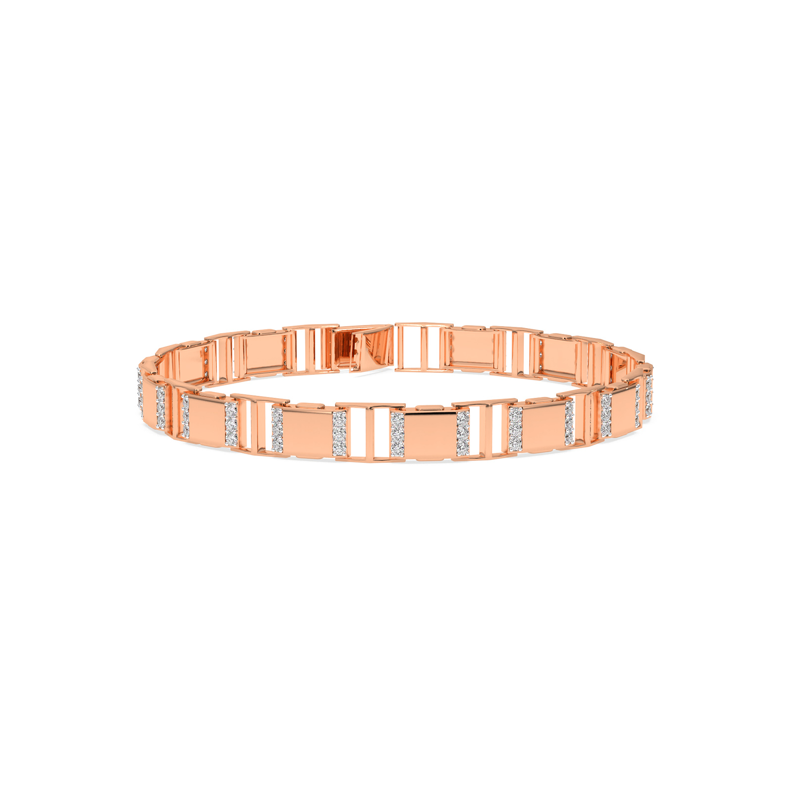 DIAMOND GENTS BRACELET 18CT