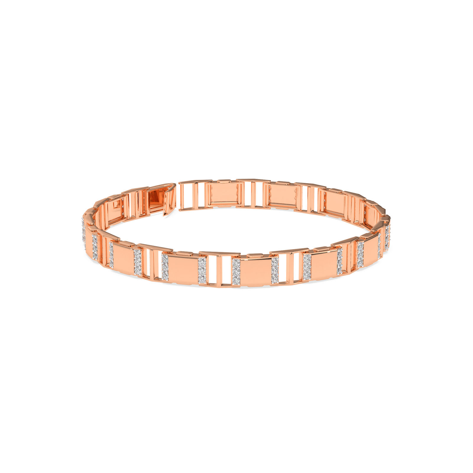 DIAMOND GENTS BRACELET 18CT