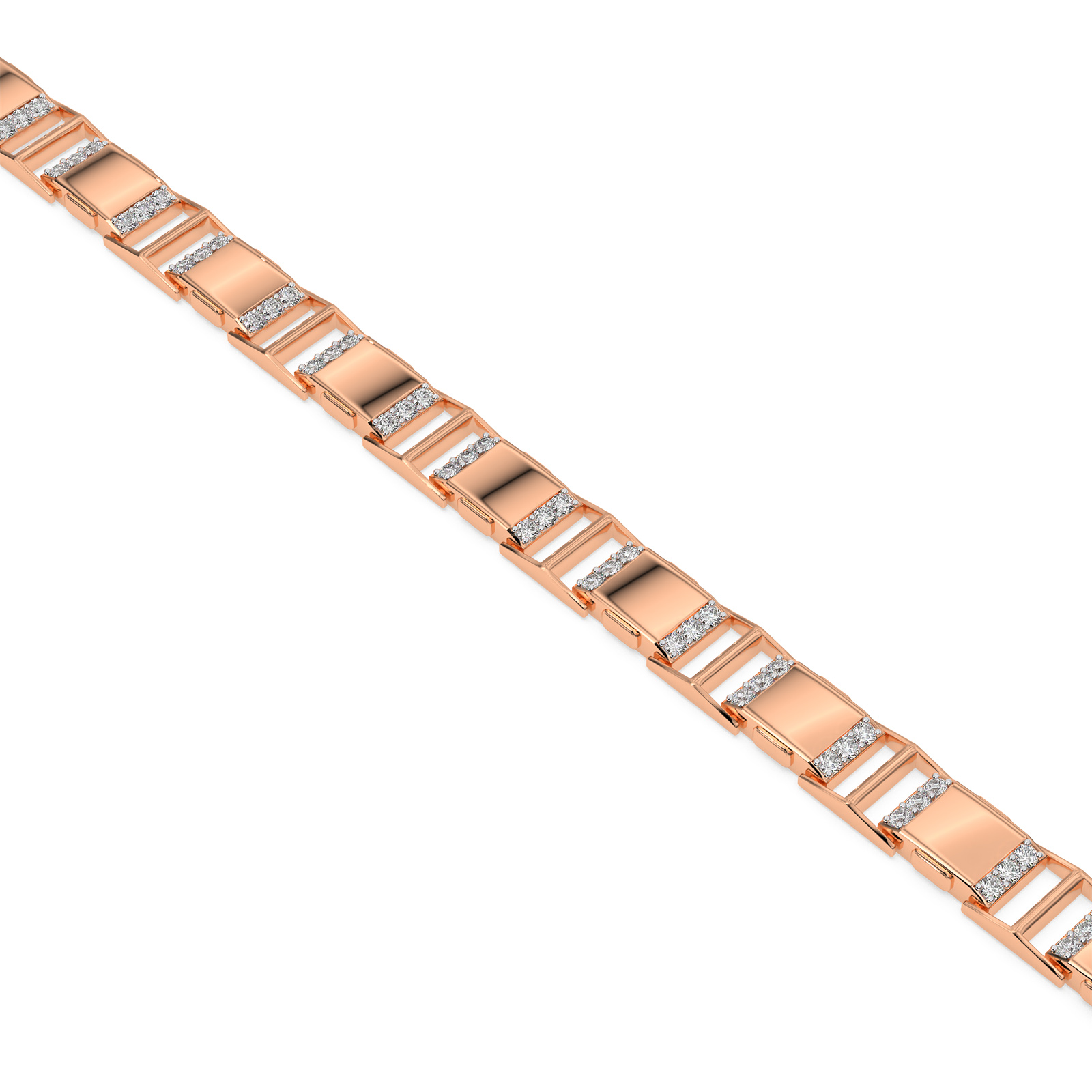 DIAMOND GENTS BRACELET 18CT