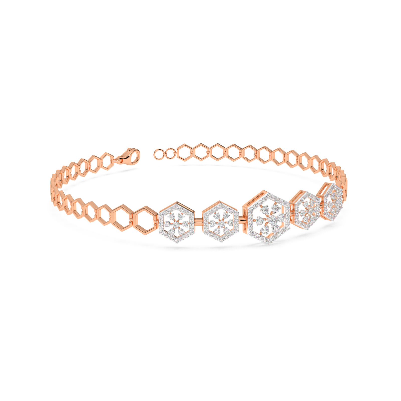DIAMOND LADIES BRACELET 18CT